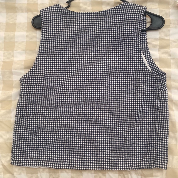 Easy Linen-Blend Tie-Front Vest - Picture 3 of 5